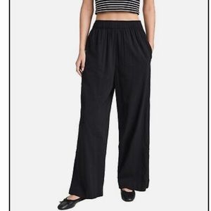 NWT Madewell Blaise Wide Leg Pant in True Black